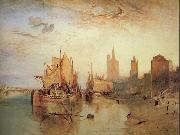 Joseph Mallord William Turner Cologne:The arrival of a packet-boat:evening china oil painting artist